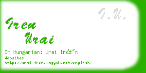 iren urai business card